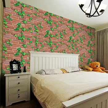 Modernus 3D Vijoklis Sienos Popieriaus, Akmens, Plytų Kaimiškas Efektu lipnios Sienos Lipdukas Nuimamas Namų Dekoro Vaikas Kambarys Gyvenamasis Kambarys