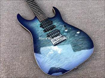 2020High kokybės elektrine gitara, su Mėlyna quilted maple Top elektrinė gitara,Nemokamas pristatymas!