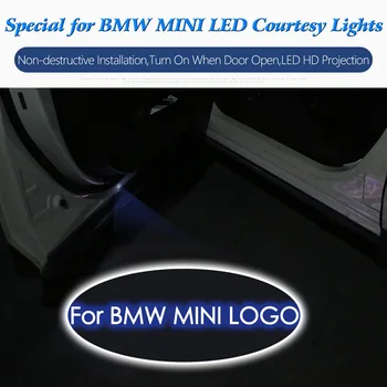 CHSKY LED Automobilių Mandagumo Lempos Logotipą, Automobilių Durų Sveiki, Šviesos, Šešėlių Projektorius Lazerio BMW Mini Cooper One S JCW Tautietis klubo narys