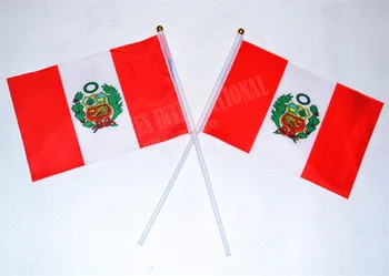 Peru Vertus Vėliavos Nacionalinės Vertus Vėliava 14*21cm Poliesteris mažo Dydžio Plaukioja Banner Individualizuotos Rankų Amerikos vėliava