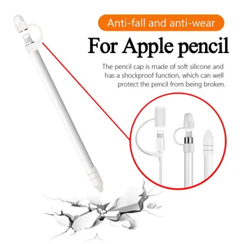Silikoninis Minkštas Pen Plunksnų Dangtelis Apple Pieštuku Rankovės Wrap Patarimas Turėtojas Jungtis Dirželis vientisa Spalva Ne Slydimo, Skirtą 