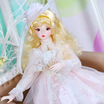 60cm BJD Doll Vestuvių Princess Lėlių Mada Žaislai, dovanos - Nicole Rankomis Dažyti Makiažą (Veido Nuimamas / Head Integruota Versija)