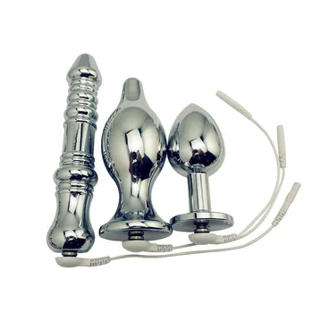 Nauja dideli Elektros šoko pramoginių pod zondas medicinos terapijos metalo analinis butt plug dildo makšties BDSM electro sekso stimuliatorius žaislas