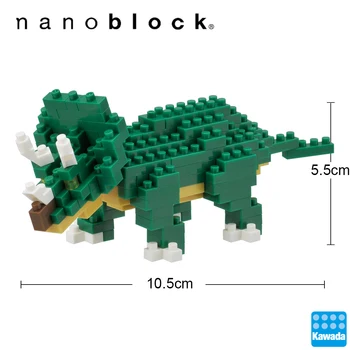 Kawada Nanoblock NBC-112 Mini Diamond Su Mažų Dalelių Blokai Suaugusiųjų Žaislai Triceratopsas Vaikams, Mini Plytų