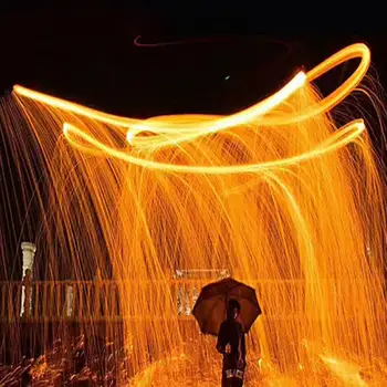 Dropship Plieno Vata Flamework Rekvizitai Nedegūs Nuostabiu Vizualinio Įspūdžio, Plieno Vata Fotografijos Gaisro Liepsnos Rekvizitai, Vestuvių