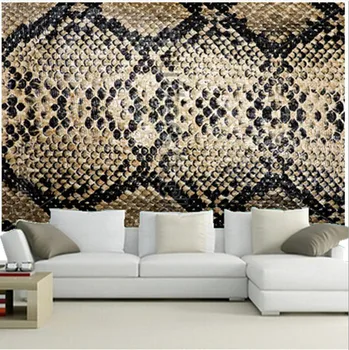 Custom 3D freskomis,gyvatė tekstūros tapetai papel de parede ,gyvenamasis kambarys su sofa-lova, TV wall miegamojo sienos popieriaus