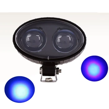 1PCS 10-80V 10W Mėlyna LED Krautuvas Saugos Šviesos Prožektorius Sandėlyje Saugus Įspėjamoji Lemputė