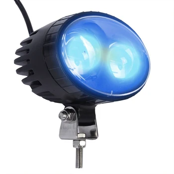 1PCS 10-80V 10W Mėlyna LED Krautuvas Saugos Šviesos Prožektorius Sandėlyje Saugus Įspėjamoji Lemputė