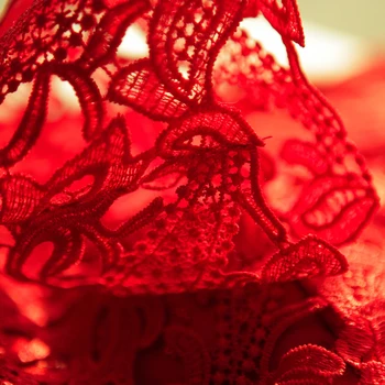2017 naują atvykimo akcijų motinystės plius dydis vestuvių suknelė nėščioms vakarinę suknelę raudonos spalvos nėrinių paprastas ilgas kriaunos rankovės diržo linijos, 5581q