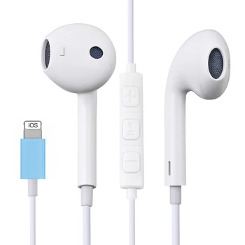 In Ear Ausines, skirtas iPhone 7 8 Plus X XR XS MAX 11 Pro Max Stereo Garso Laidinis Ausinių su Mikrofonu Laidas Kontrolės ( Bluetooth )