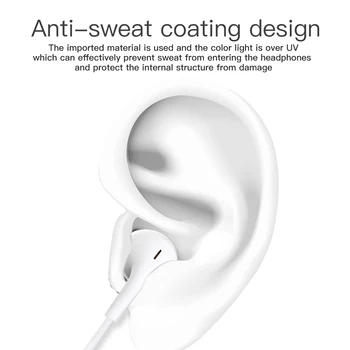 In Ear Ausines, skirtas iPhone 7 8 Plus X XR XS MAX 11 Pro Max Stereo Garso Laidinis Ausinių su Mikrofonu Laidas Kontrolės ( Bluetooth )