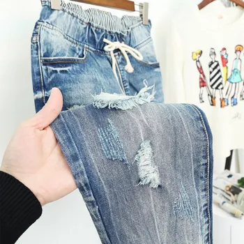 Džinsai Moterų Prarasti Haremo Kelnės 2020 Kankina Pants Large Dydis Capri-Kelnės korėjos Stiliaus Džinsinio Džinsus Baggy Jeans Moterims