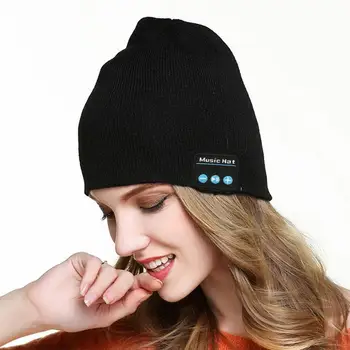 Lauko Bluetooth V5.0 Rankų Bžūp Belaidžio Skrybėlių Mados Mic Smart Šiltos Žiemos Beanies Kortelės Muzikos Ausines ir Garsiakalbį Ha H7K5