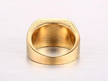 Modyle Prekės Aukso spalvos Cool Vyrų Žiedai Aukštos Kokybės Nerūdijančio Plieno Vestuvių Žiedai Vyrams, Šaliai, Papuošalai