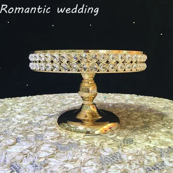 Crystal Tortas stovi Sidabro/ Aukso Veidrodžio Paviršiaus Krištolo Karoliukais keksiukų stovas Vestuves Įvykio Naudojimo