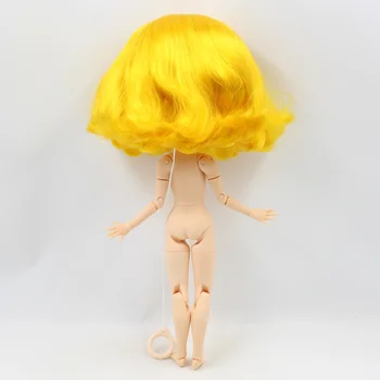 LEDINIS DBS Blyth Lėlės geltona trumpas bobo garbanoti plaukai su kirpčiukais BENDRAS kūno baltos odos 30cm 1/6 BJD Nr. BL3038