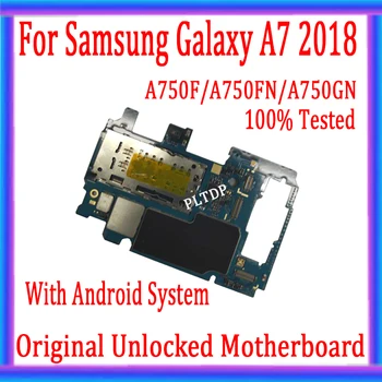 Originalus, atrakinta Logika valdybos Samsung Galaxy A7 2018 A750FD/A750FN/DS 2SIM Plokštę Su 