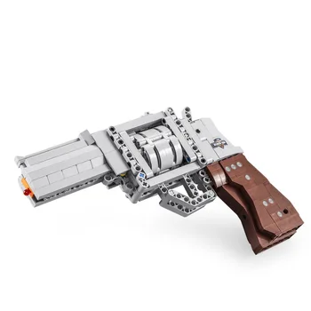 475pcs Revolver Plastikiniai Žaislai Launchable Ginklą, Modelis, Modeliavimas CS Švietimo Vaikų Kūrimo Bloką, Dovanos Berniukams