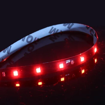 Automobilio LED Juostelės Dekoratyvinis Stilius, Aplinkos Šviesos 30CM 15 SMD Lempa Vandeniui LED Lanksti Atmosfera Šviesą Balta Raudona Geltona Bule