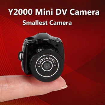Y2000 200W Micro Portable Kamera HD CMOS 2.0 Mega Pixel Kišenėje Vaizdo Garso Skaitmeninis Mini Kamera 640*480 480P DV DVR 720P