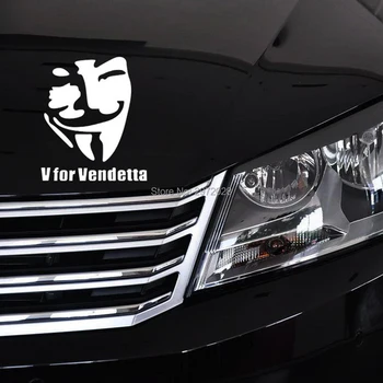 Naujausias Kūrybos V For Vendetta Juokinga Įspėjimo Lipdukas Automobilių Apdailos Lipdukai 