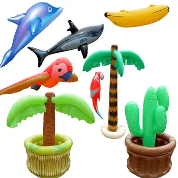 Pripučiami Kokoso Medžio Ledo Kibiras Paukščių Ryklys Pripučiamų Žaislų Beach Baseinas Šalis Pak Gėrimų Vaikams Žaislas