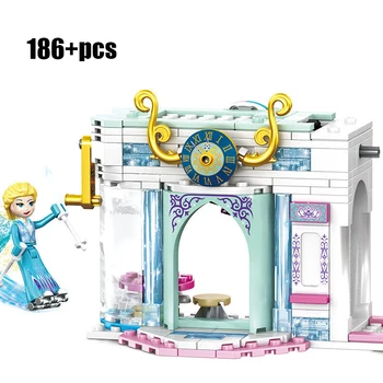 Disney Šaldytos Sniego Pasaulyje Serija Elsa Stebuklinga Ledo Pilis Nustatyti mergaitės, Statyba Blokai, Plytos, Žaislai Mergina suderinama
