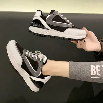 2020 korėjos Atsitiktinis Moterų Padidinti Batai Lauko Minkštas Moterų Sneaker Visas rungtynes, Vulkanizuotos Batai Pridėti Medvilnės Moterų Sneaker
