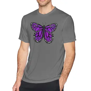 Butterfly Marškinėliai Purpurinis Drugelis T-Shirt Juokinga Atsitiktinis Marškinėliai Vyrams trumpomis Rankovėmis Marškinėlius 4xl