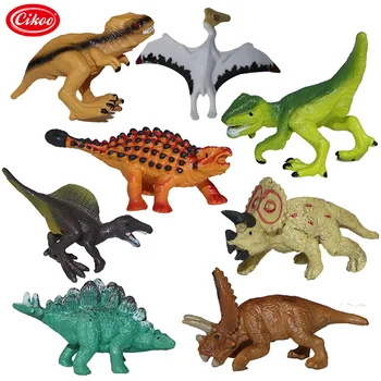 8pcs/set Mini Dinozaurai Modelis Plastiko Gyvūnų Juros periodo Dinozaurų Veiksmų Skaičius, Žaislų Kolekcija