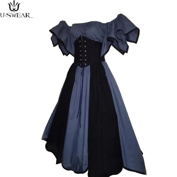 Moterų Alice Lolita Kampas Rausva Medvilnės Princesė Dress Moterų Rūmai-Gotikos Stiliaus Bakas Suknelė Cute Anime Tarnaitė Sluoksnių Suknelė Vestidos