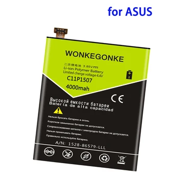WONKEGONKE 4000mah C11P1507 už ASUS zenfone zoom ZX551ML Z00XS baterija