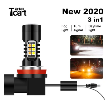 Tcart automobilių 2020 naujas 3 in 1 LED priedai toyota camry corolla 