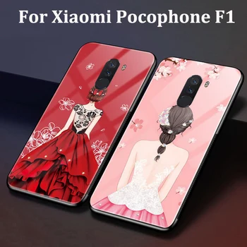 Už Xiaomi Pocophone F1 Atveju Xiaomi Poco F1 Atveju Grūdintas Stiklas Telefoną Atveju Xiaomi Pocophone F1 Pasaulio Versija F 1 Dangtis