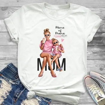 Moterų Lady Marškinėliai Moterims, Moterų Topai Rūbų, Grafinis T-shirt Mylintis Mama Gyvenime Išspausdintas Ponios Marškinėlius trumpomis Rankovėmis Tee Marškinėliai