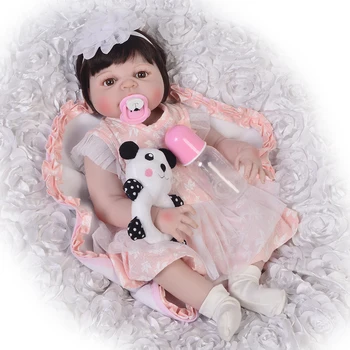 23 Colių Full vinilo Silikono Reborn baby Doll gyvas kūdikių lėlės Reborn realista BeBe Boneca Atgimsta menina žaisti namas, žaislų, dovanų