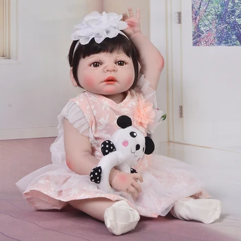 23 Colių Full vinilo Silikono Reborn baby Doll gyvas kūdikių lėlės Reborn realista BeBe Boneca Atgimsta menina žaisti namas, žaislų, dovanų