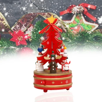 Mados Clockwork Music Box Mediniai Pasukti Kalėdų Eglutė Music Box Papuošalai Buitinių Atostogų Šalis Rekvizitai Apdaila