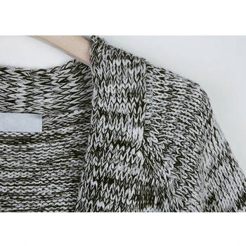 Ilgi susagstomi megztiniai Megztinis Moterims Rudenį Mados Pilnas Rankoves Korėja Prarasti Kišenės Single-breasted V-kaklo Moteris Megztiniai Lugentolo