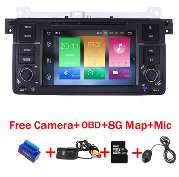 4G+32G 8 Core Android 8.1 automobilių dvd grotuvas už BMW E46 M3 Su Wifi, 3G, 4G, GPS, 