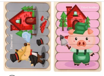 3D Puzzle Kūrybos Juostelės Galvosūkį, Pasakoti Istorijas Krovimas Geras Pasirinkimas Gimtadienio proga Ir Dovanos Dėlionės Montessori Žaislas Vaikams
