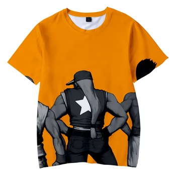 Karšto Pardavimo Viršūnes Kovotojai Karalius 3D O-kaklo marškinėliai Vyrams/berniukams trumpomis Rankovėmis Tshirts Harajuku Suaugusiųjų/vaikų Marškinėliai Negabaritinius