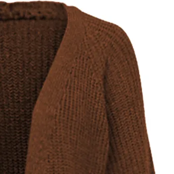 Mados Kieta moteris ilgas megztinis ilgomis Rankovėmis Pocket Cardigan Atsitiktinis Laisvas Megztinis Viršūnes Tranšėjos Paltai sueter mujer invierno 2019