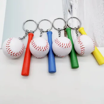 Beisbolo Keychain - Mielas Mini Sporto Keychain Automobilis 4 spalvos Pakabukas paketų prižiūrėtojų raktinę Sporto Key Chain Beisbolo meilė sporto Dovanos K2396
