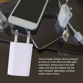 USB Sieninis Įkroviklis Įkroviklio Adapteris 5V 1A Vieną USB lizdą Greito Įkroviklio Lizdas Cube 