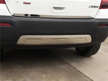 Automobilių stiliaus Nerūdijančio Plieno automobilio Priekinis+Galinis bamperis padengti apdaila Anti-Slip Dangčio Spoileris už Chevrolet TRAX-2016 m. Automobilio stiliaus