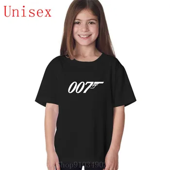 007 Legendos James Bond white girls marškinėlius marškinėliai berniukams, vaikų vasaros drabužių vaikams tshirts berniukų šortai tinka populiarus