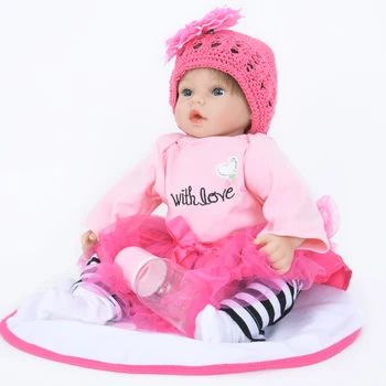 45CM Karšto Pardavimo Bebe Reborn Baby Doll Žaislas 18Inch Audinio Organas Mados Įdaryti Realus Gyvas Kūdikių Lėlės Gimtadienio, Kalėdų Dovanos