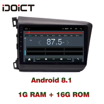 IDOICT Android 8.1 Automobilio DVD Grotuvas GPS Navigacija, Multimedia Honda Civic Radijo 2012-m. automagnetolos