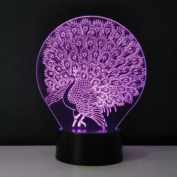 Led aplinkos Žibintas 3D Vaizdo Nakties Šviesos organinio stiklo Plokštė Lampe Enfant Spalvinga Lamparas Vaikai naktinė lempa Dekoratyvinis Gece Lambas